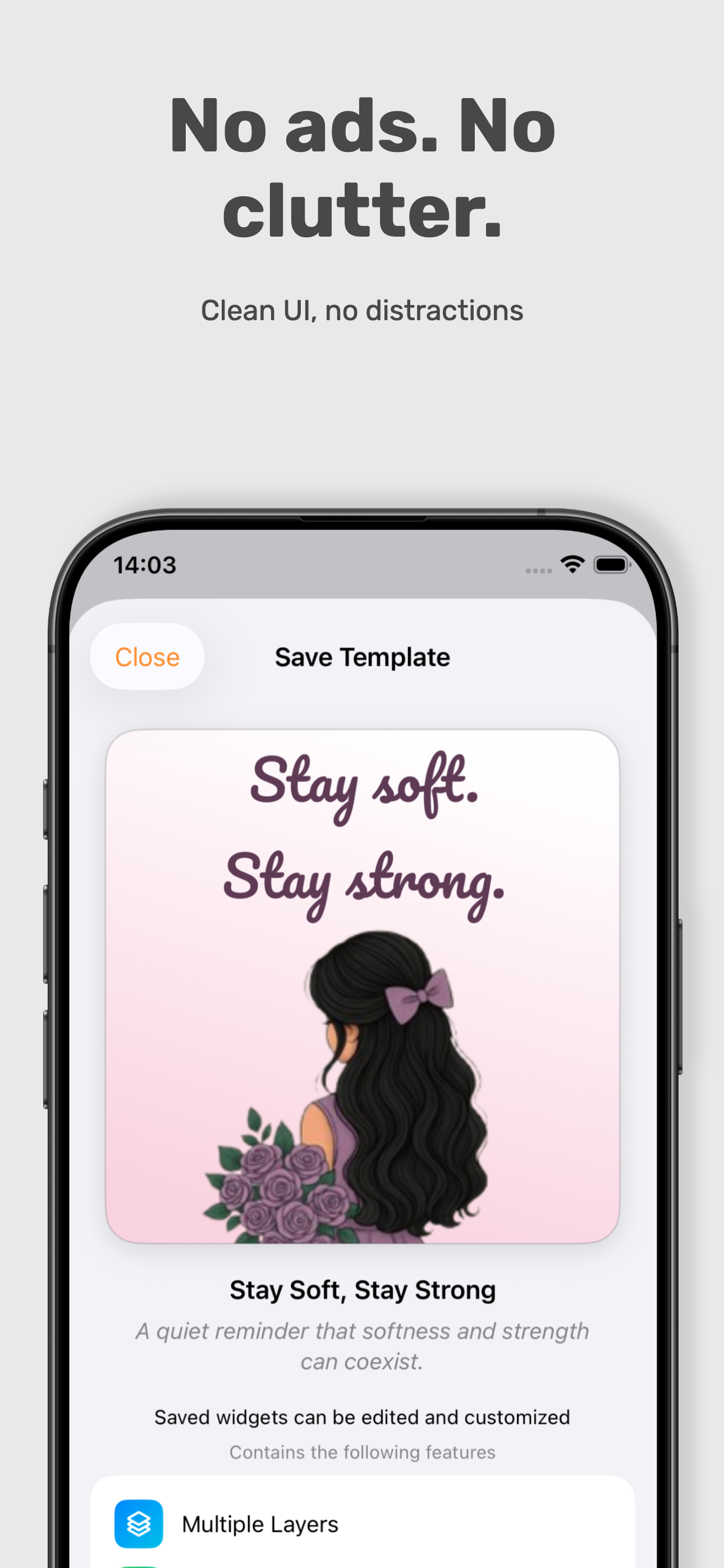 Text widget preview screenshot